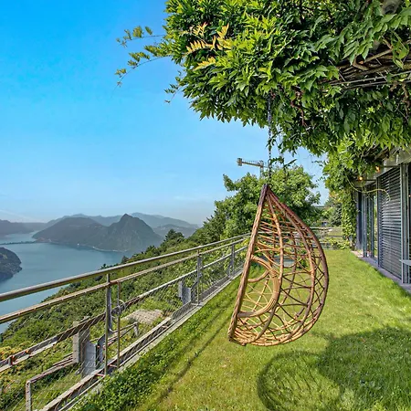 Skyline - Pool - Lakeview - Privacy - Happy Apartment Lugano